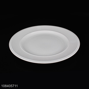 Good selling delicate design white ceramic plate tableware