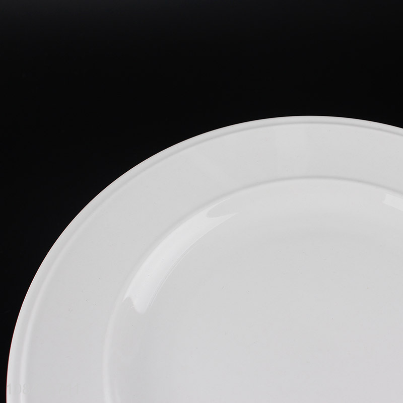 Good selling delicate design white ceramic plate tableware