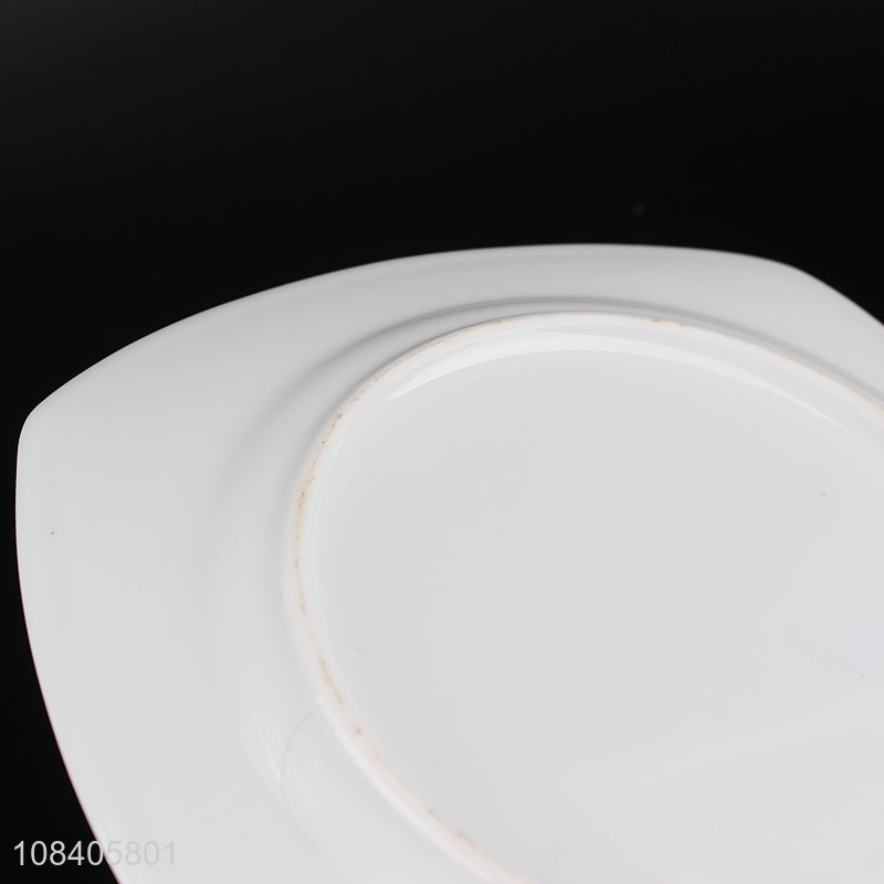 Factory wholesale 8inch white ceramic plate for tableware