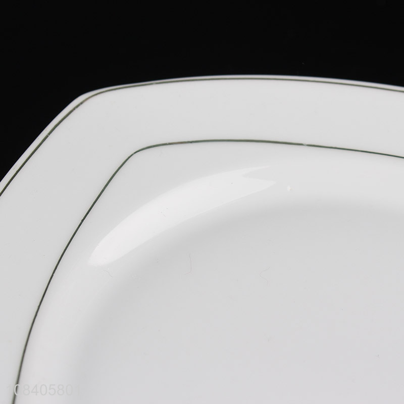 Factory wholesale 8inch white ceramic plate for tableware