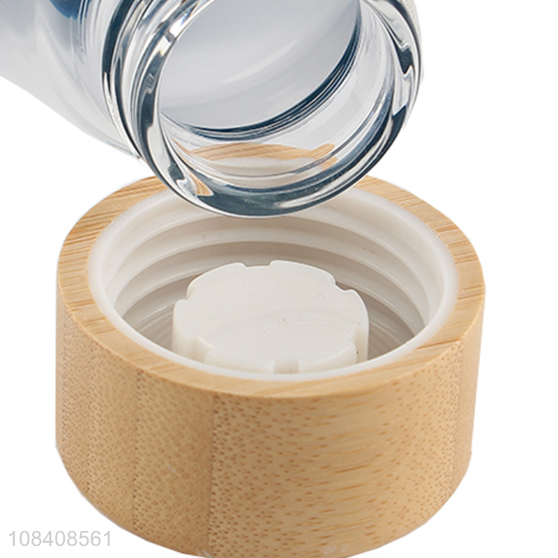 Best selling bamboo lid glass water cup water bottle wholesale