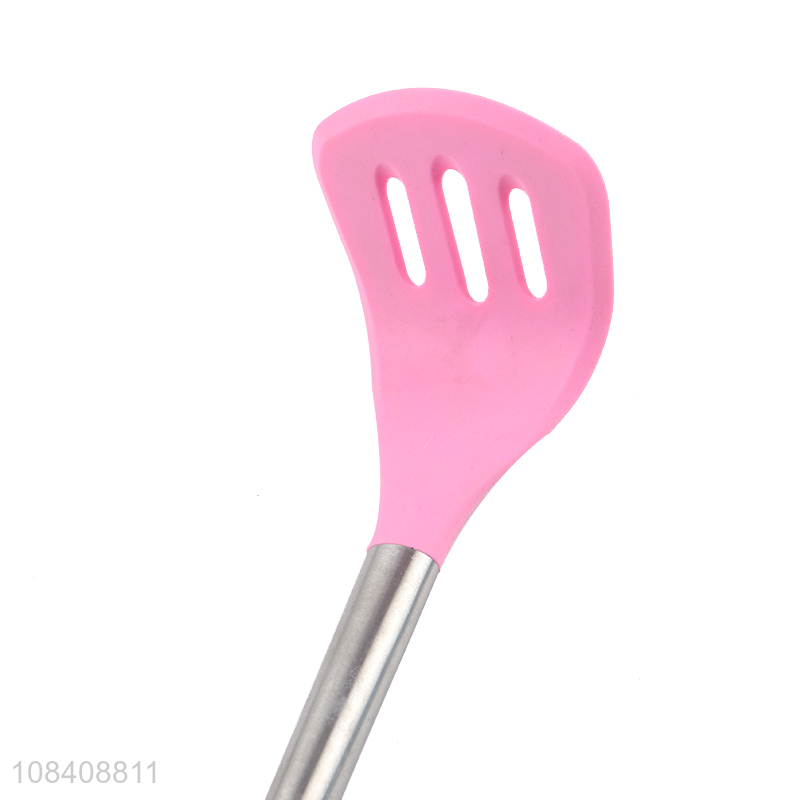 Factory wholesale food-grade silicone slotted spatula