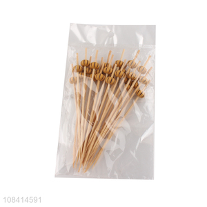 Wholesale 50 pieces disposable bamboo food picks cocktail picks fruit picks