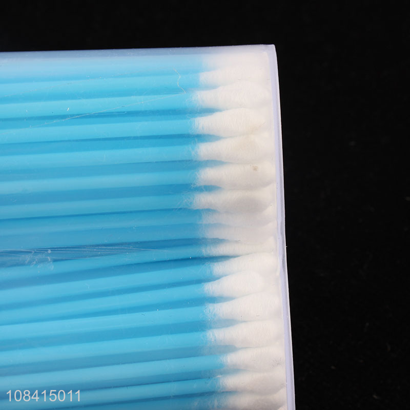 Hot selling 200 pieces plastic stick cotton swabs with double cotton tips