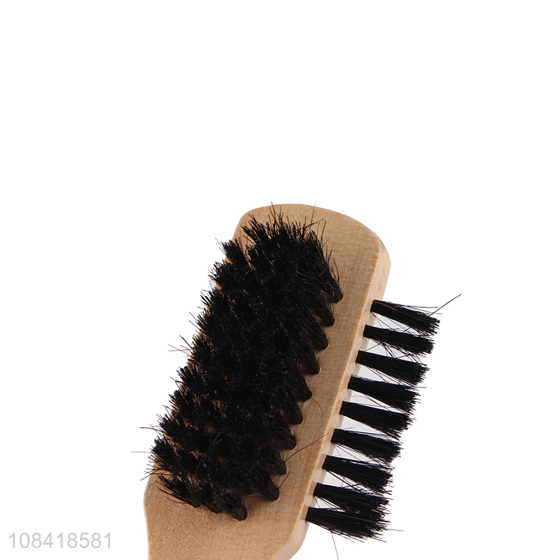 High quality shoe care tool 3-sided cleaning brush for leather shoes