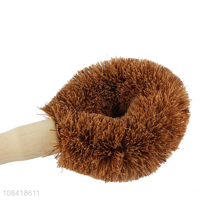 Hot sale kitchen dish cleaning brush pot brush with wooden handle