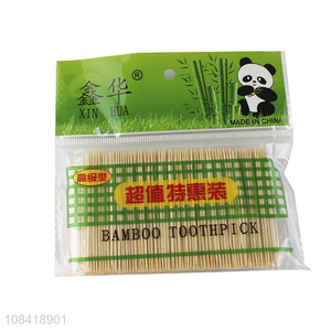 Wholesale eco-friendly natural disposable bamboo toothpicks fruit picks