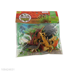 Online wholesale soft rubber dinosaur model toys set