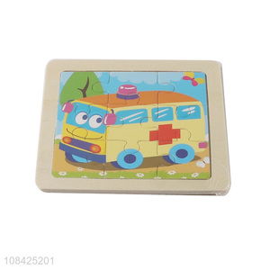 Wholesale mini puzzle toy cartoon ambulance paper jigsaw puzzle