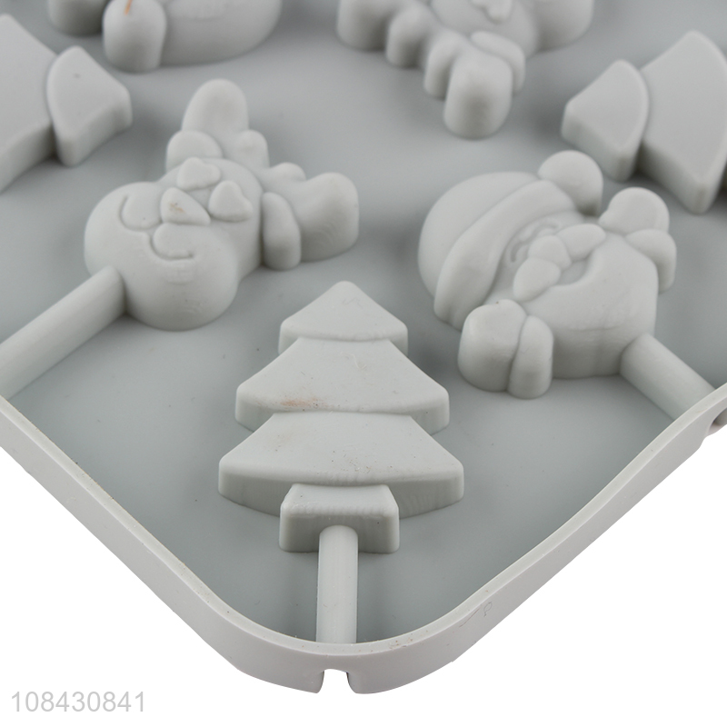 Wholesale food grade non-stick silicone chocolate molds Christmas candy molds