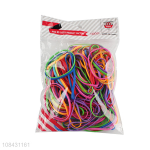 Factory supply colourful high elastic rubber band for office