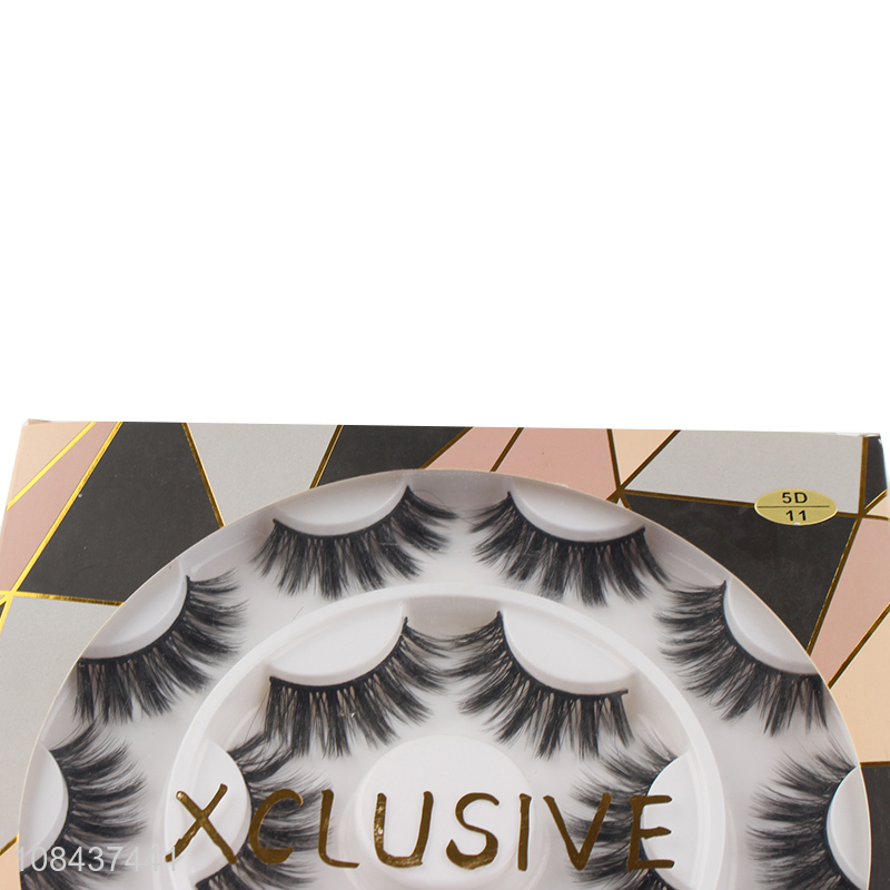 Good wholesale price natural curling eyelashes faux eyelashes