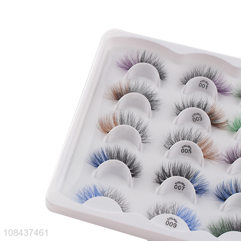 Yiwu direct sale color art faux eyelashes ladies cosmetics