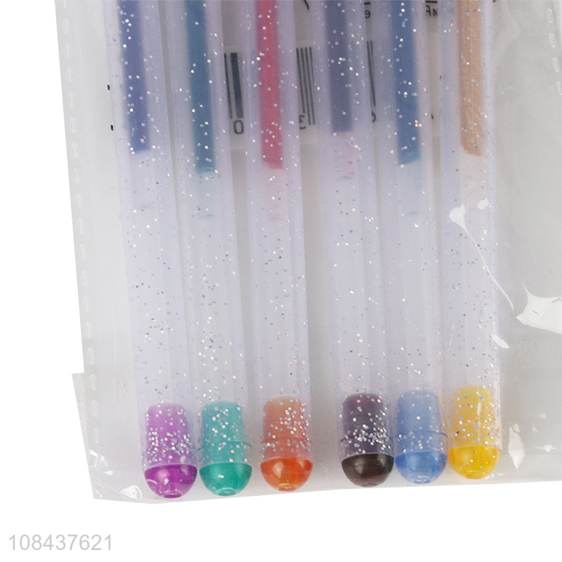 Wholesale from china 6pieces multicolor gel pens set