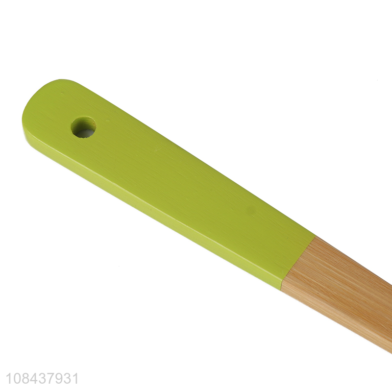 Top quality kitchen utensils bamboo slotted spatula