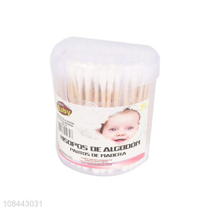 Custom logo 150pcs disposable cotton swabs for cosmetic purpose & ears