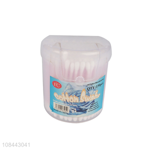 OEM ODM 150pcs double-ended plastic stick cotton swabs for ear