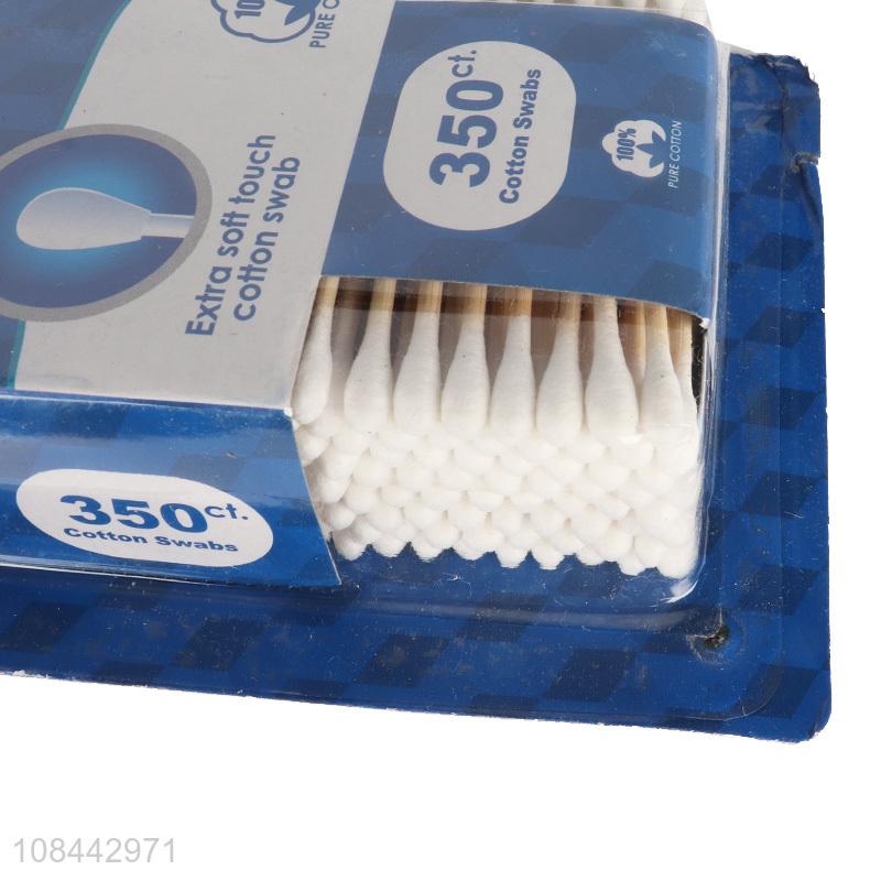 China supplier 300pcs eco-friendly disposable wooden stick cotton swabs