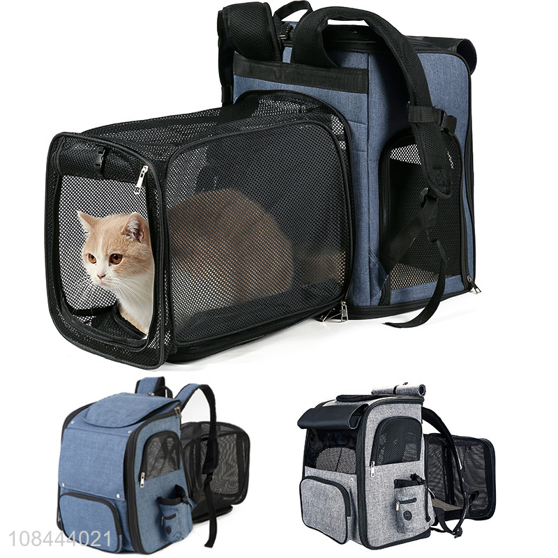 New products foldable cat carrier expandable cat carrier backpack