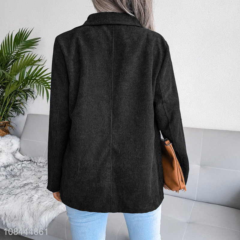 Hot sale women blazers casual corduroy suit jacket plus size woman jacket