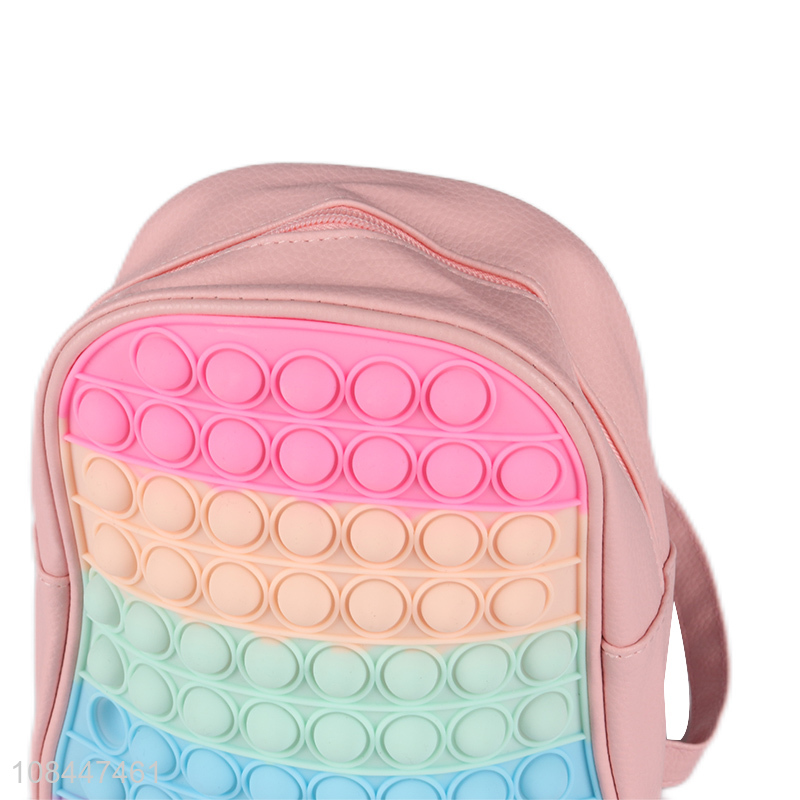 Wholesale pop backpack silicone waterproof backpack for kids girls