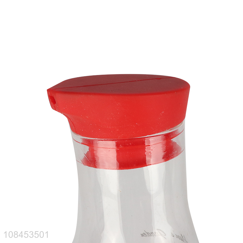 Factory wholesale flower decal high borosilicate glass liquid condiment container bottle