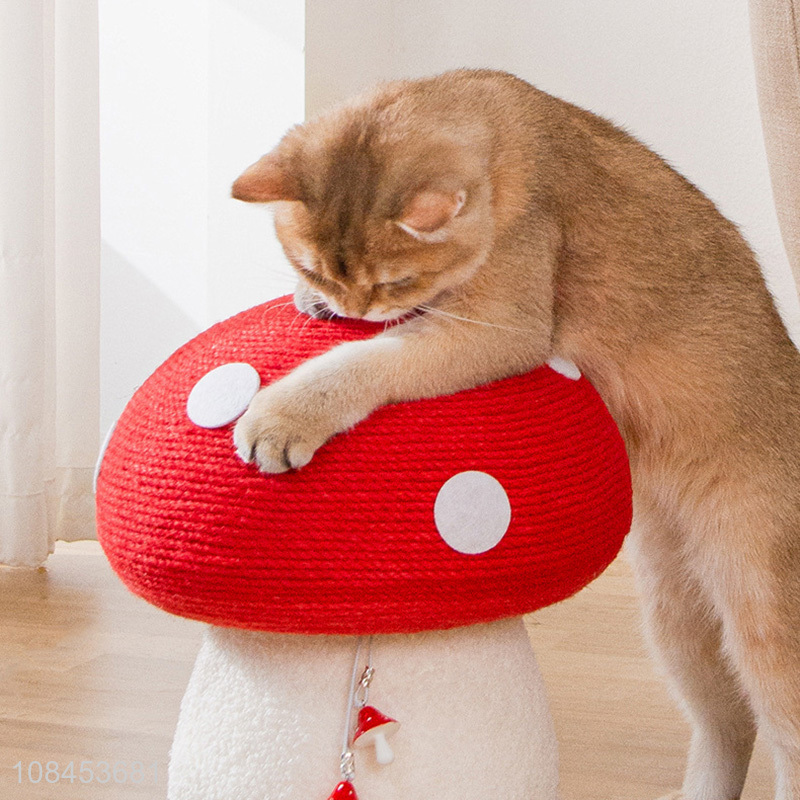 Wholesale cute mushroom cat climbing frame sisal cat scratching post