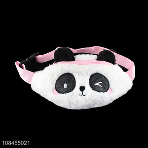 New products cartoon plush panda waist bag for sale