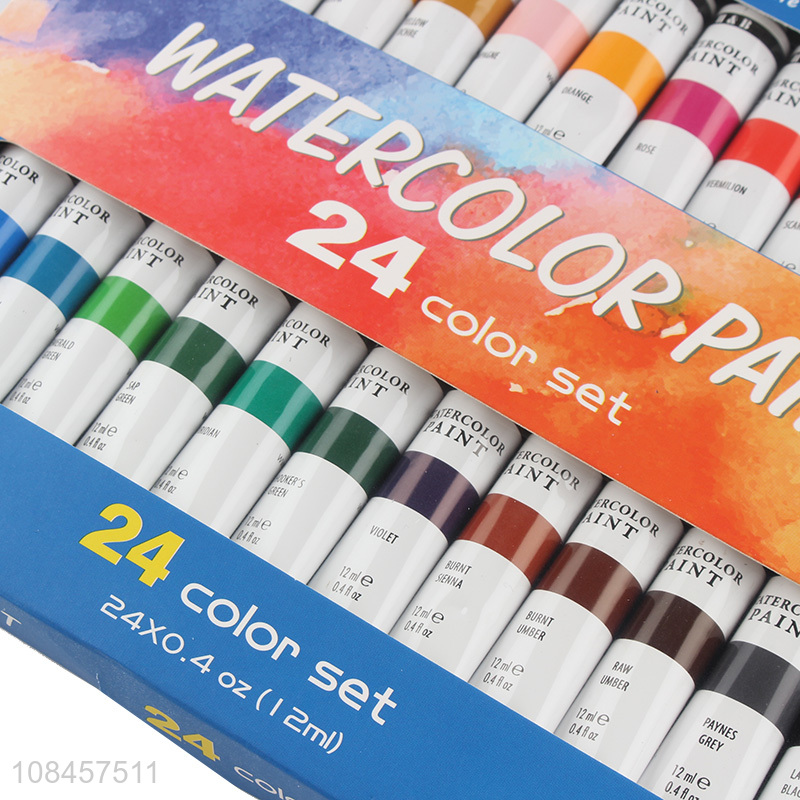 Yiwu direct sale drawing watercolor pigment with 24 color