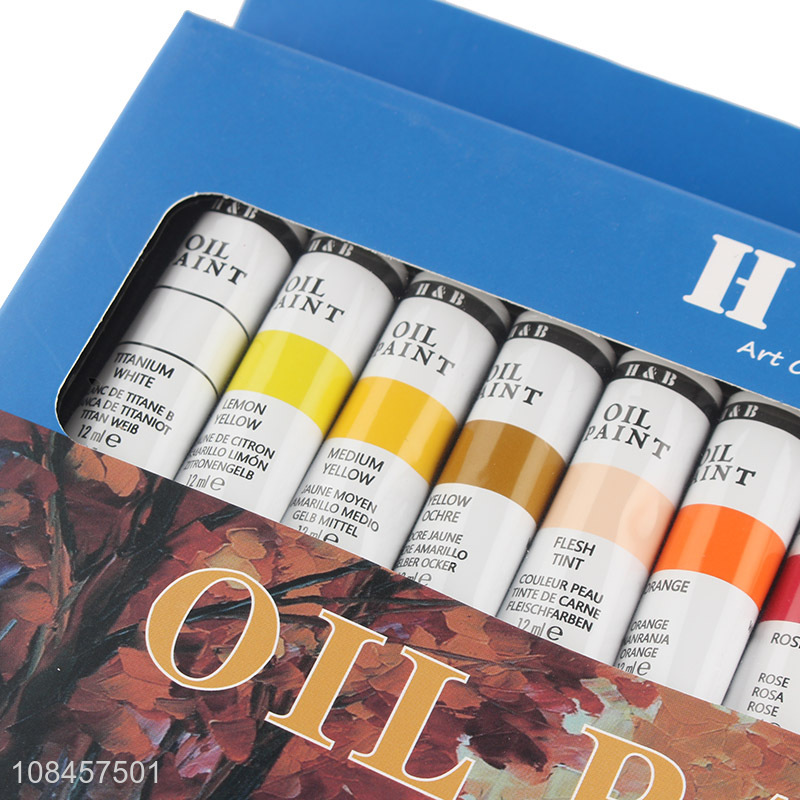 Factory wholesale 24 color oil paint pigment for students