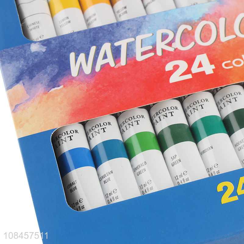 Yiwu direct sale drawing watercolor pigment with 24 color