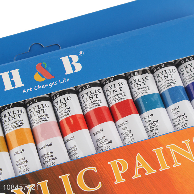 Yiwu market wholesale 24 color art acrylic paint