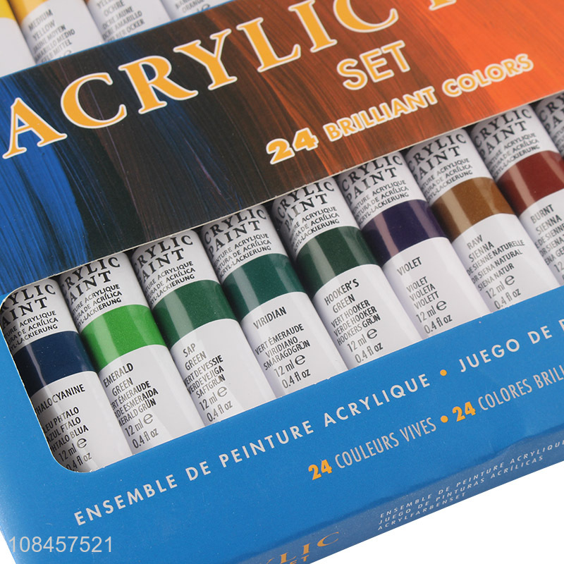 Yiwu market wholesale 24 color art acrylic paint