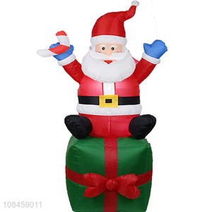 New arrival creative inflatable santa claus decoration with lights