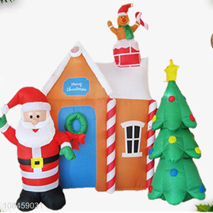 Online wholesale outdoor decoration inflatable santa claus toys