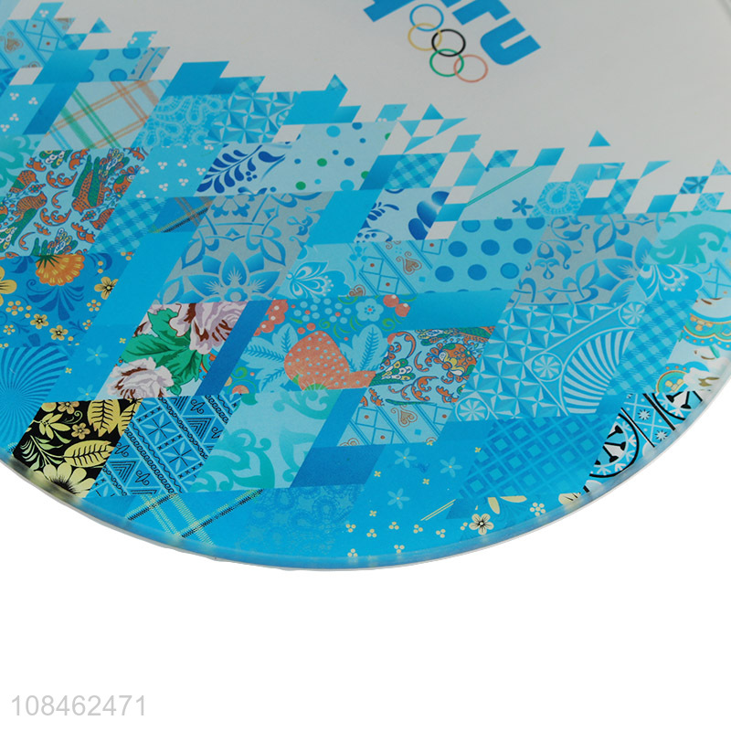 New arrival round sublimation tempered glass cutting board for kitchen