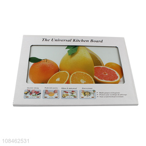 Hot selling sublimation tempered glass chopping board for kitchen countertop