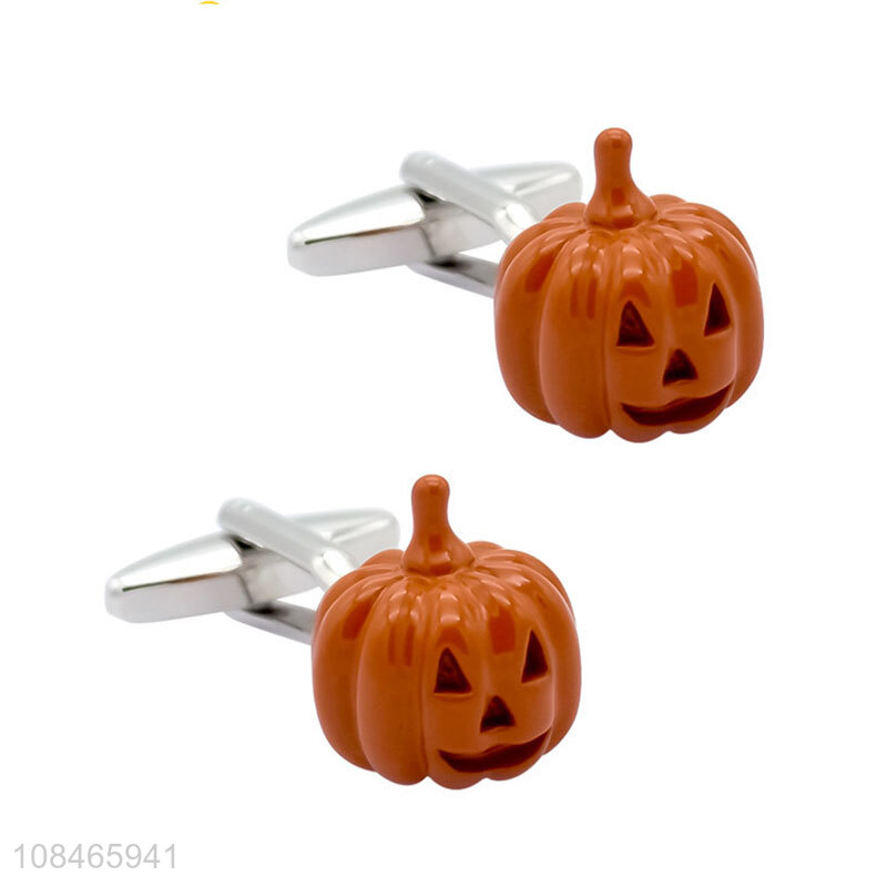 Good sale creative pumpkin halloween decorative cufflinks