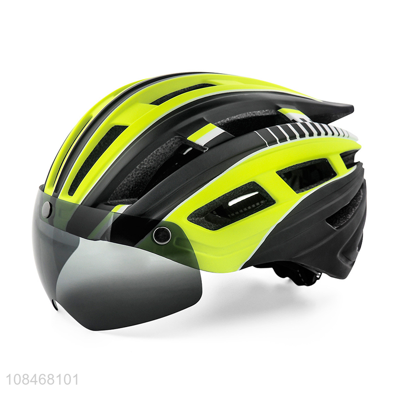 Professional supply adults mountain bike helmet with magnetic goggle & back light