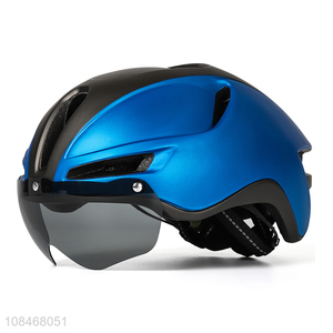 New design adults bike helmet with magnetic goggle & usb charging rear light