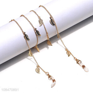 Good quality fashion metal leaf glasses chain