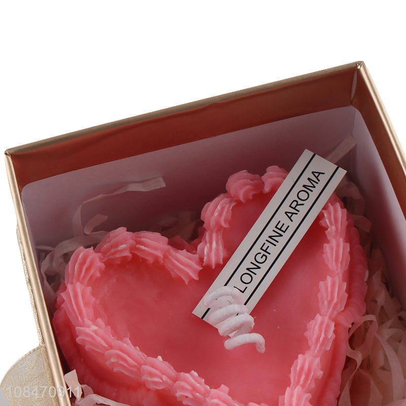 China products heart shape pink scented candles for gifts