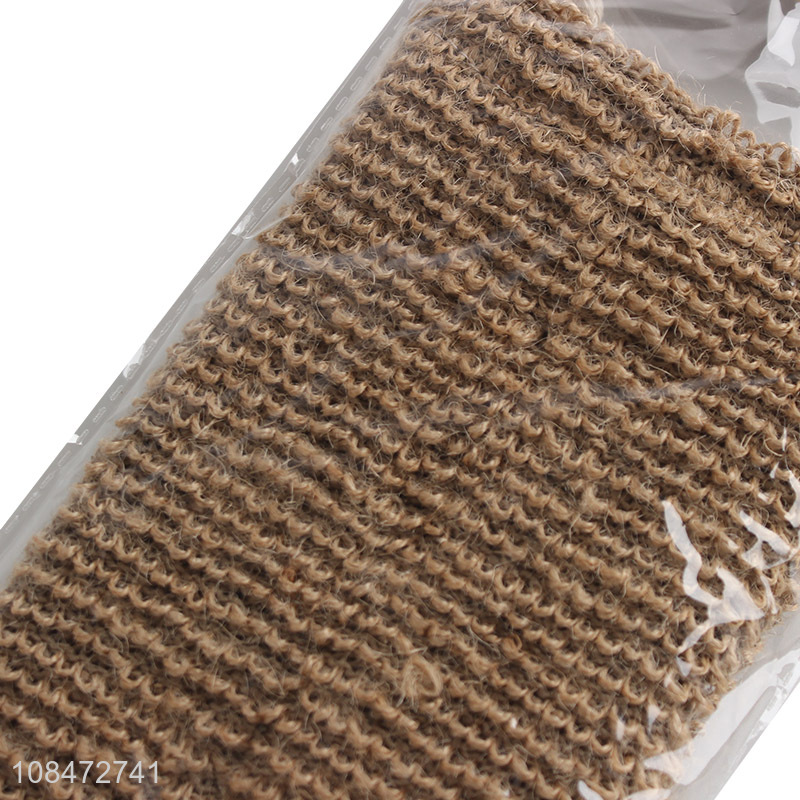 High quality natural jute back scrub belt body back scrubber strap