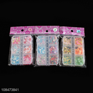 Yiwu wholesale fashion soft pottery manicure sequins