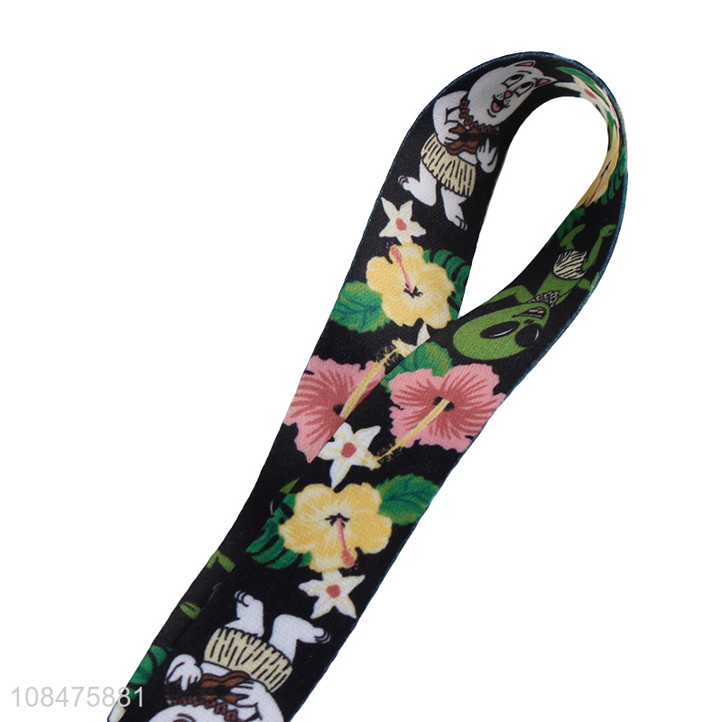 Good price cartoon printed work card strap lanyard