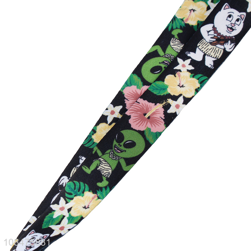 Good price cartoon printed work card strap lanyard