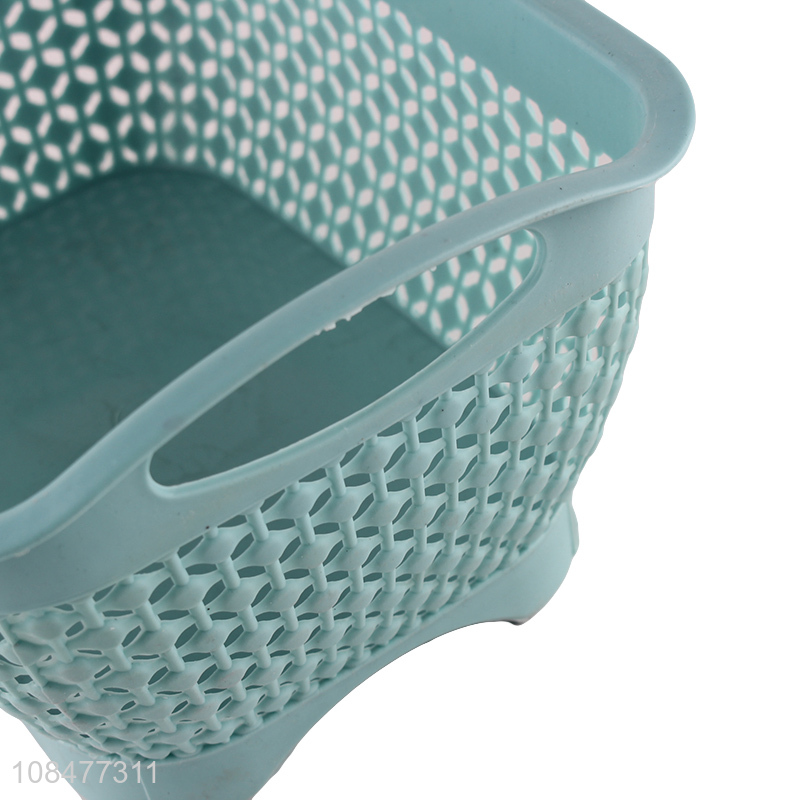 Hot items plastic household storage basket with handles