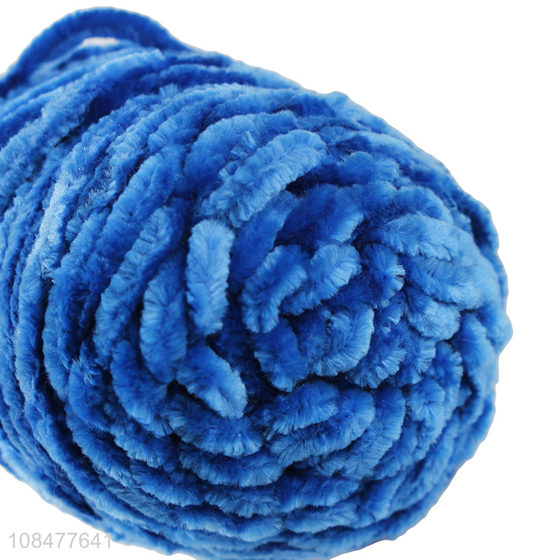 Wholesale 100g 1.25S soft chenille yarn skein for crochet and knitting