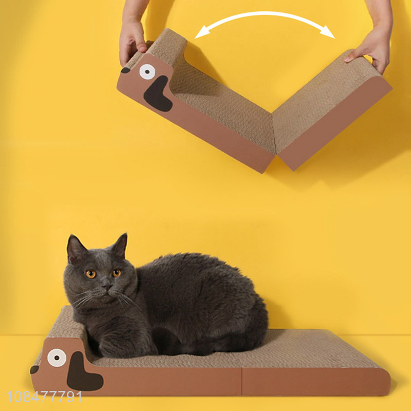 Hot selling cartoon design foldable cat supplies cat scratching board