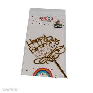 Wholesale happy birthday cake topper acrylic birthday party cake toppers